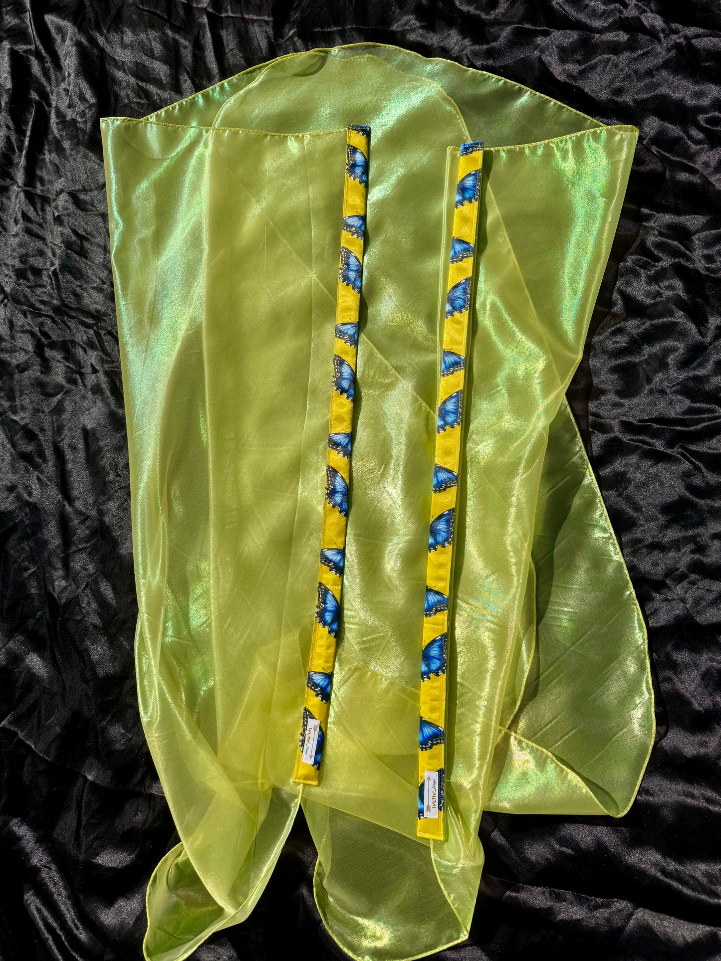 Bright Yellow Lame' Worship Praise Dance Flags (Medium)