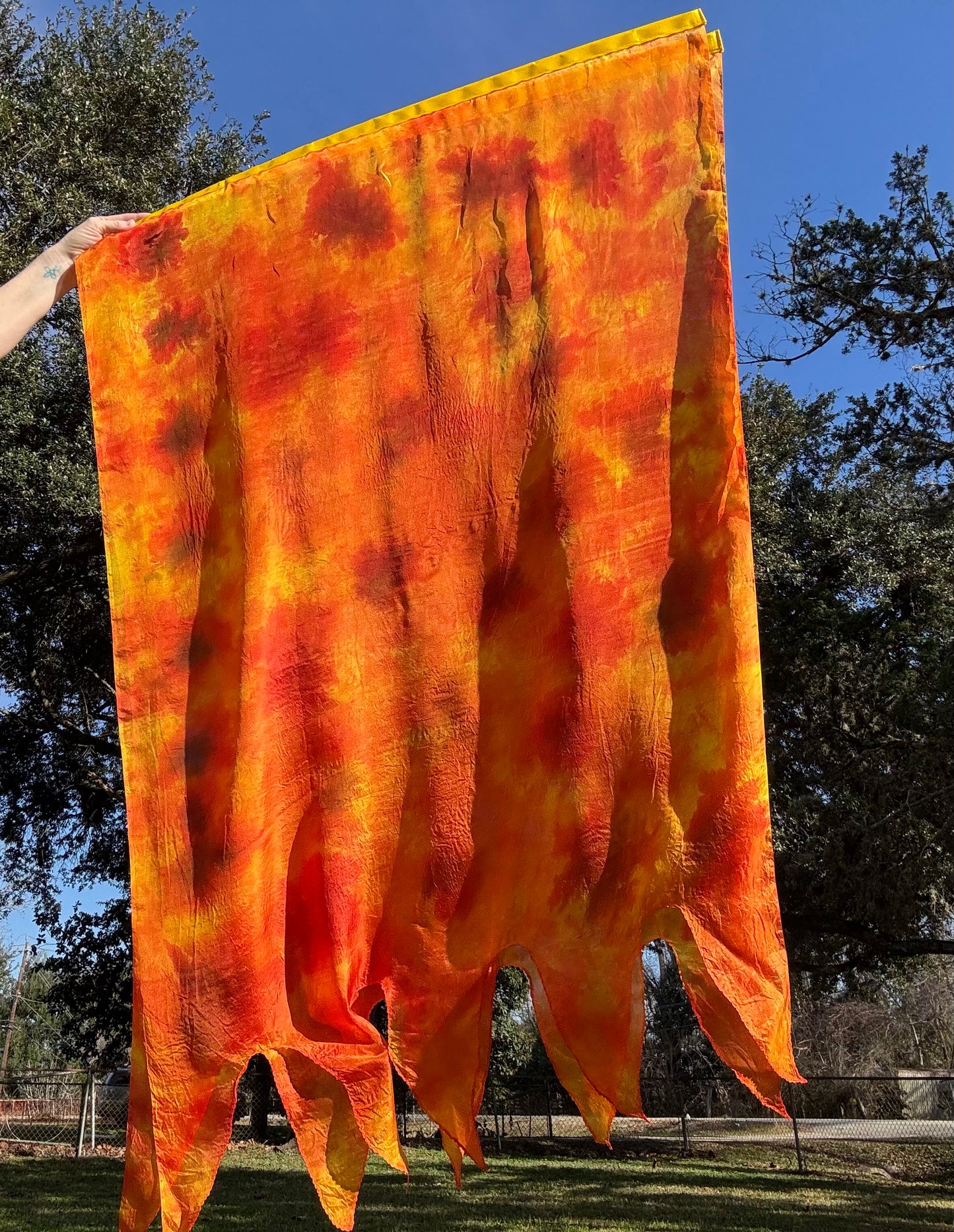 Silk Fire Worship Dance Praise Flag