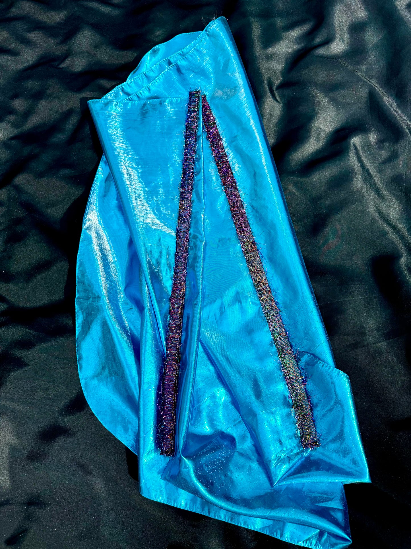 Light blue lame' Worship Praise Dance Flags (Medium)