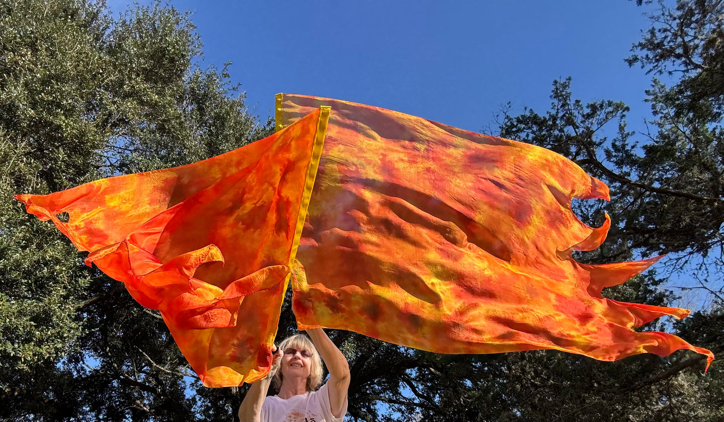 Silk Fire Worship Dance Praise Flag
