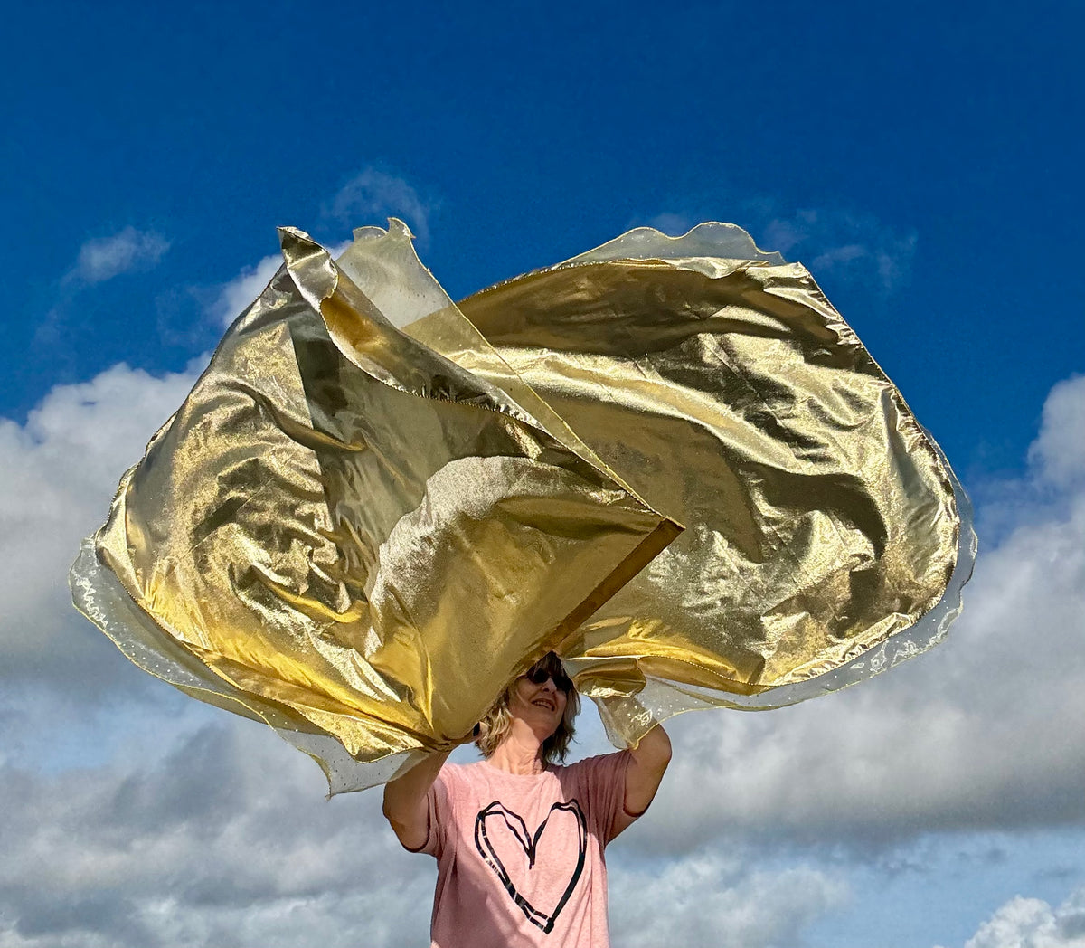 Glory Worship Praise Dance Flags DOUBLE LAYER (Medium)