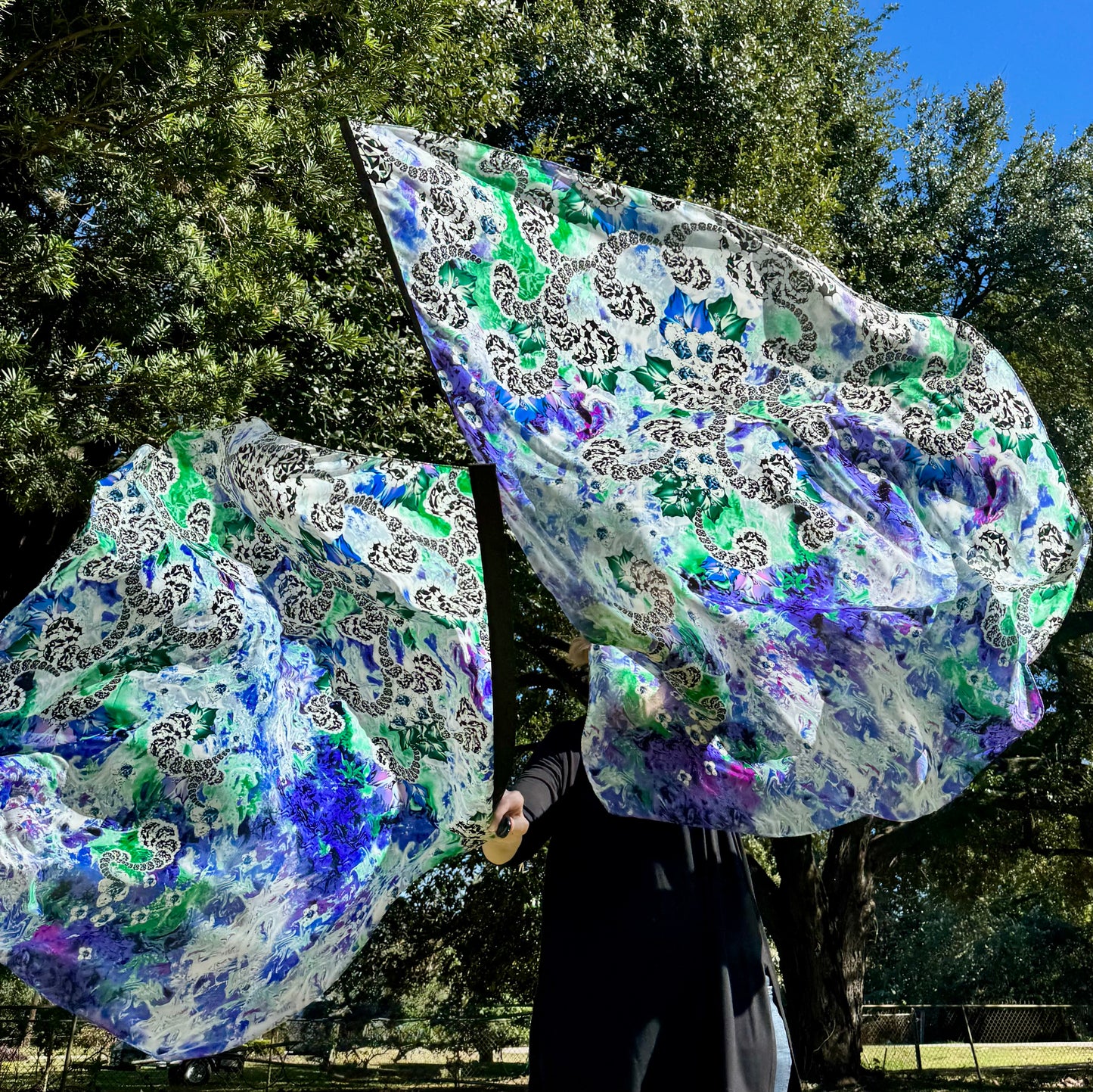 Alpha and Omega Worship Praise Dance Flags Large