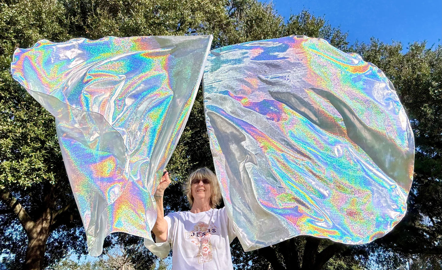 Flashing Sword (Holographic) Worship Praise Dance Flags (Large)