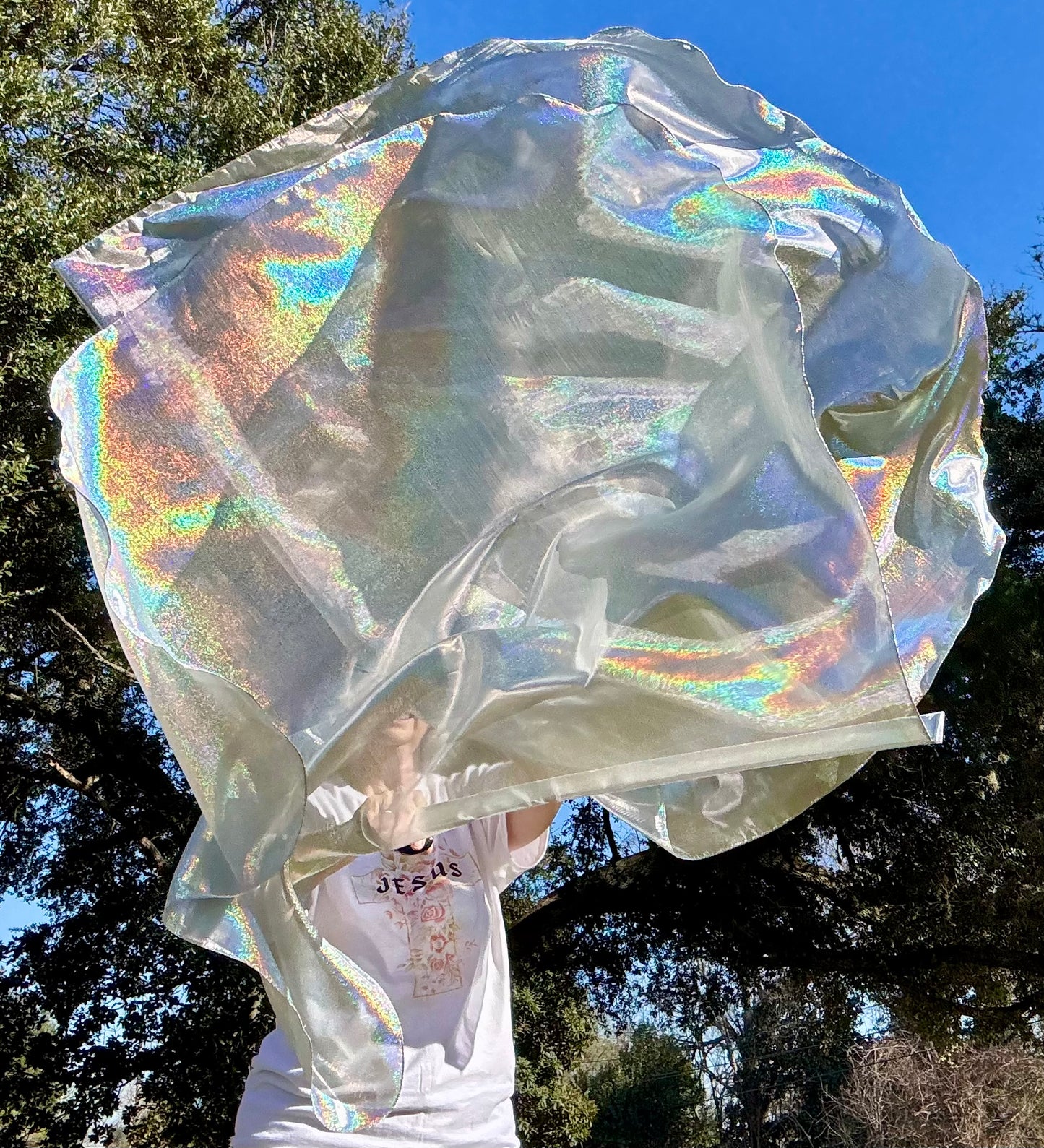 Flashing Sword (Holographic) Worship Praise Dance Flags (Medium)