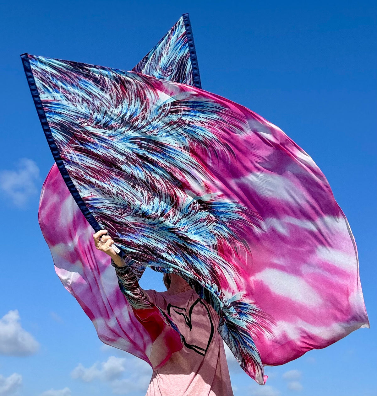 Beneath His Wings Worship Praise Dance Flags Large