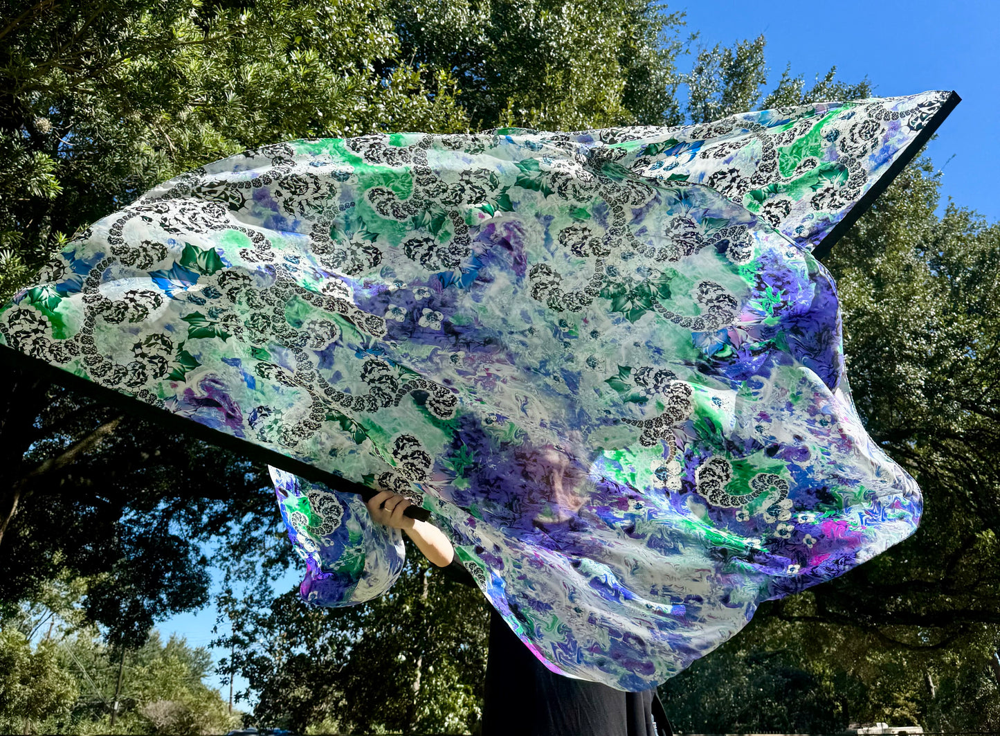 Alpha and Omega Worship Praise Dance Flags Large