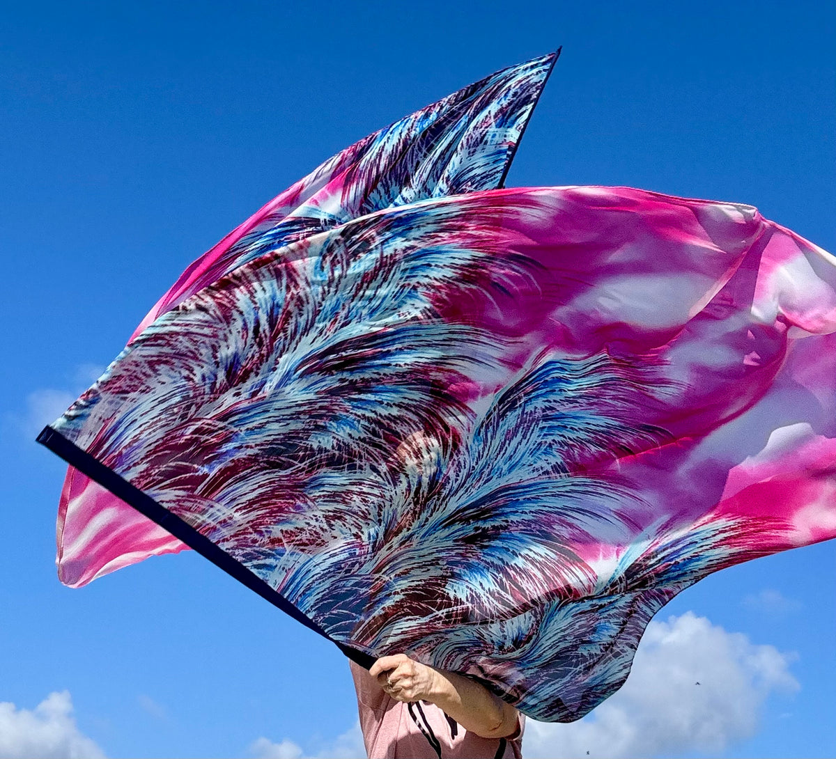 Beneath His Wings Worship Praise Dance Flags Large