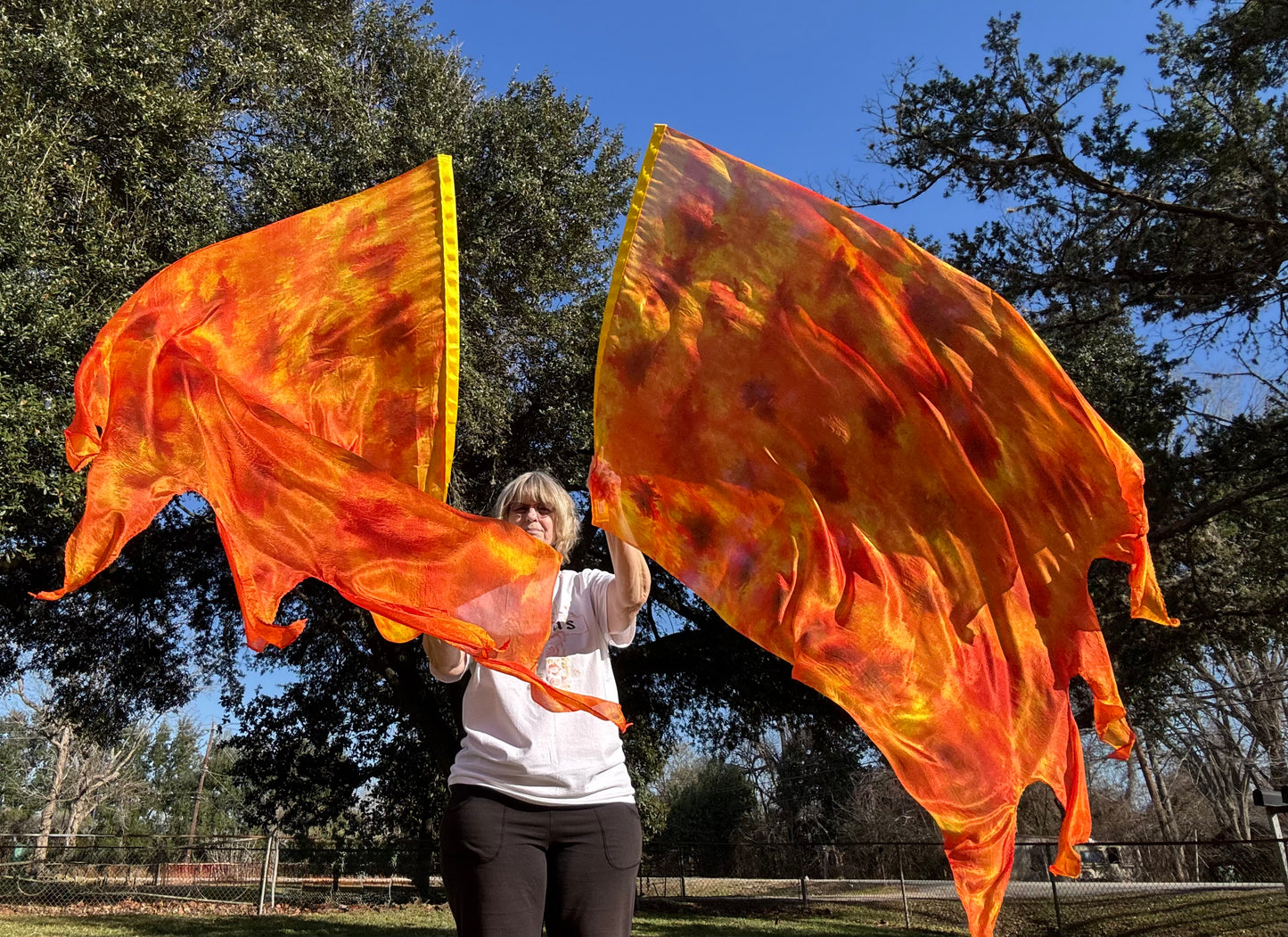 Silk Fire Worship Dance Praise Flag
