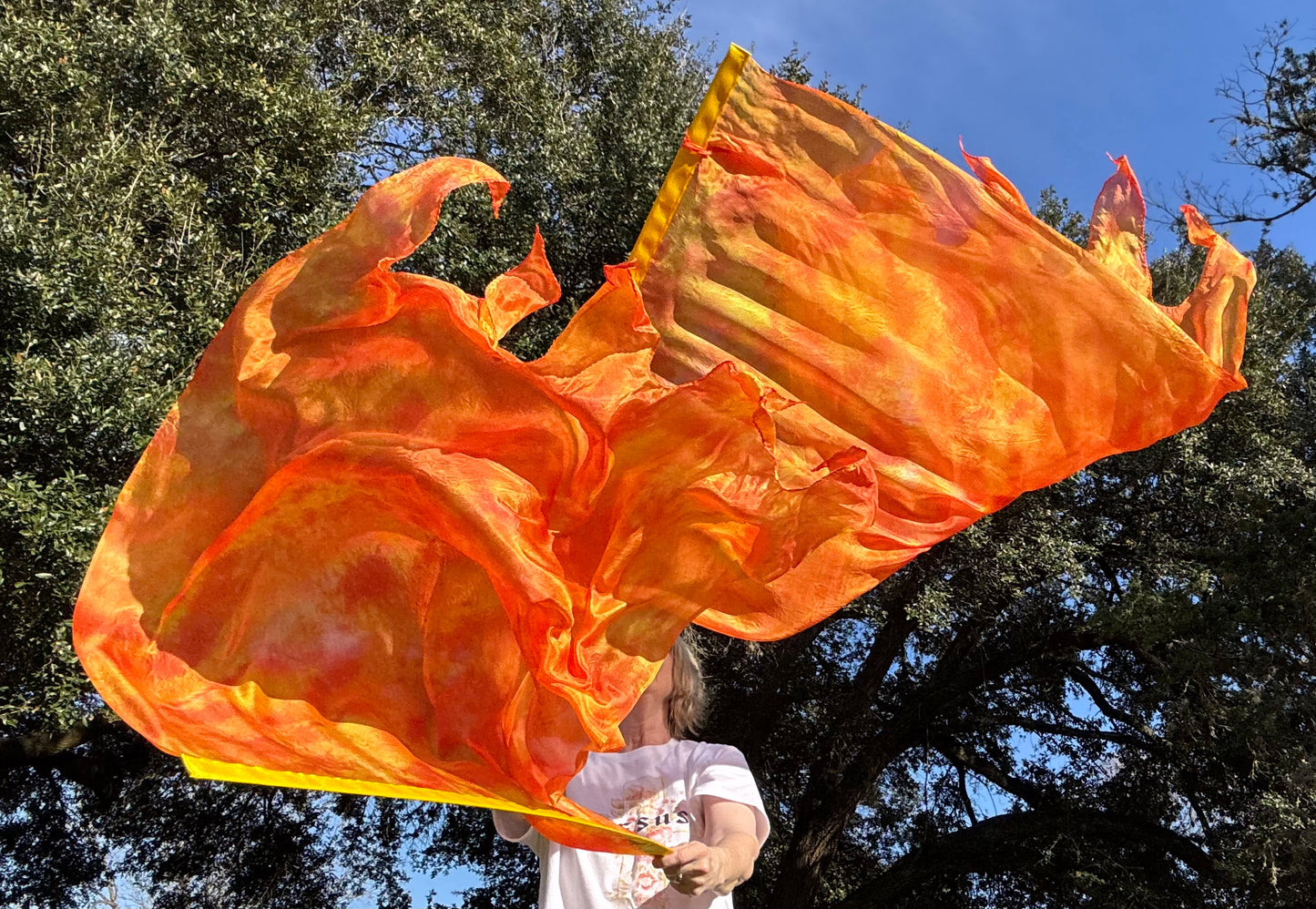 Silk Fire Worship Dance Praise Flag