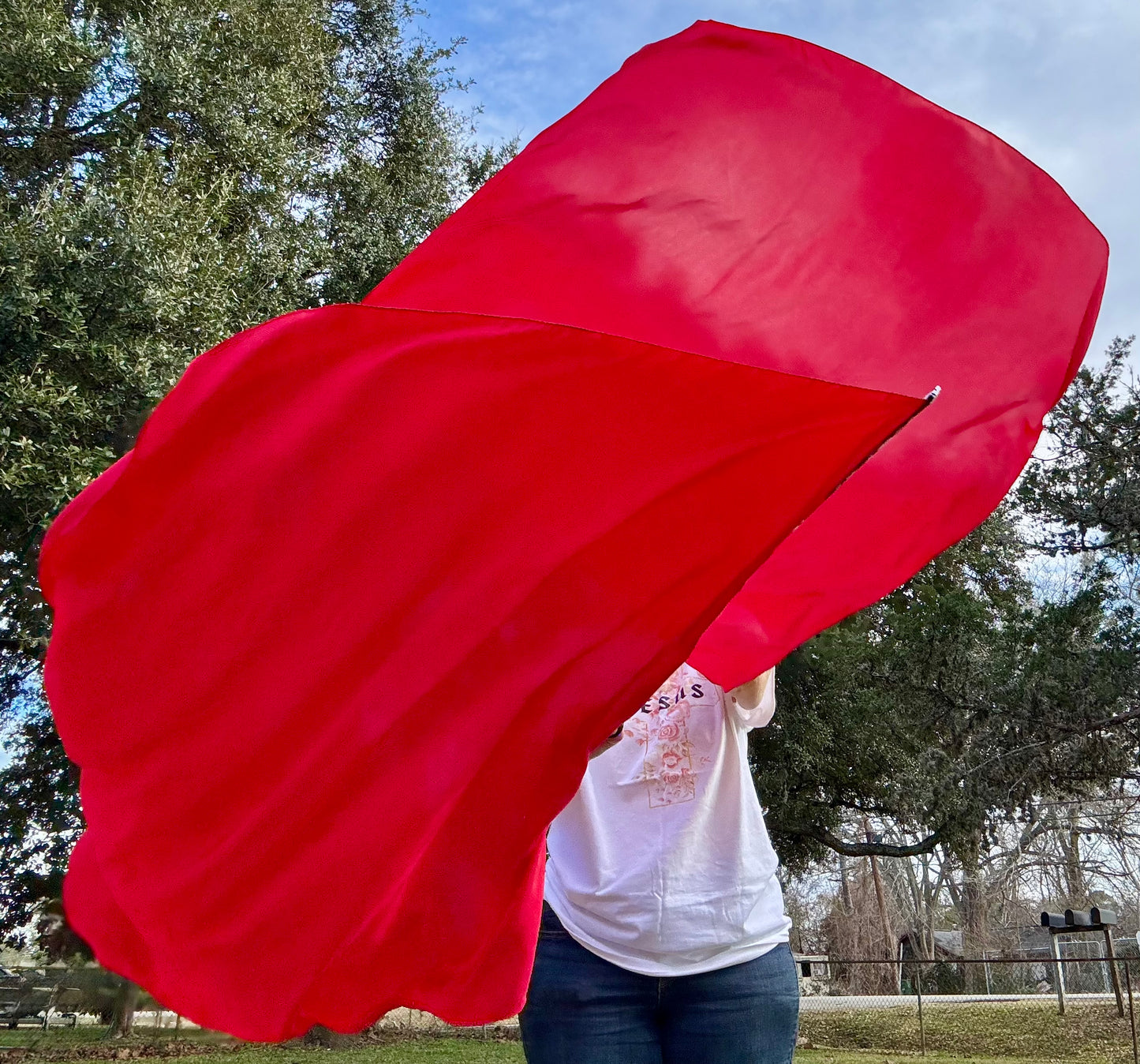 Red Worship Praise Dance Flags (Medium)