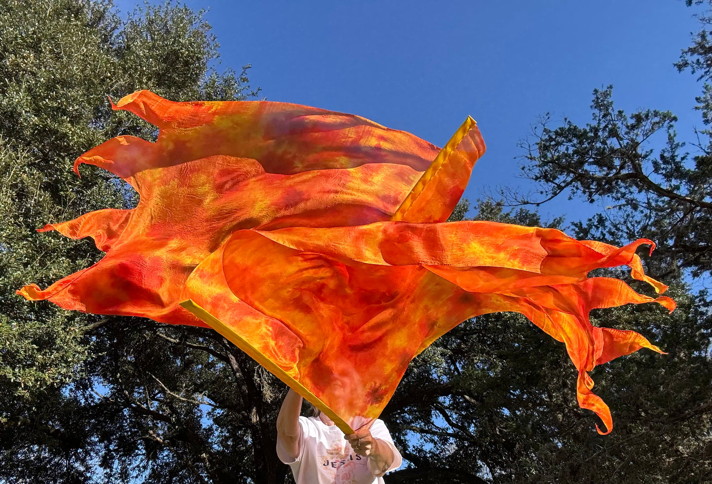 Silk Fire Worship Dance Praise Flag