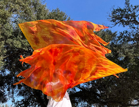Silk Fire Worship Dance Praise Flag
