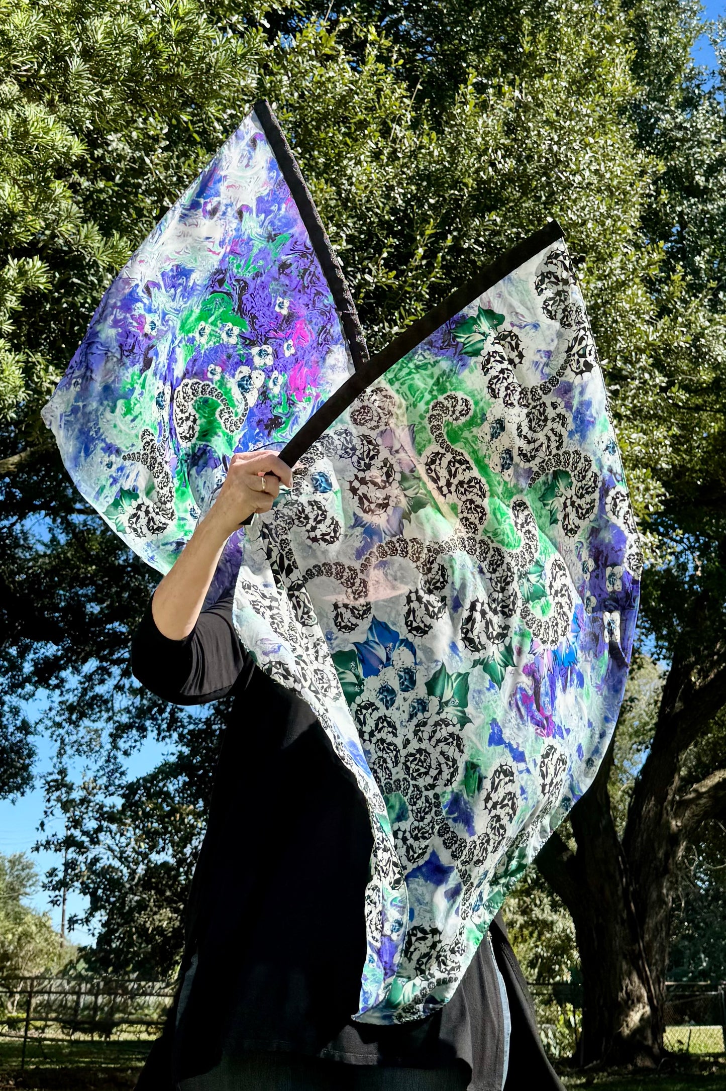 Alpha and Omega Worship Praise Dance Flags Small