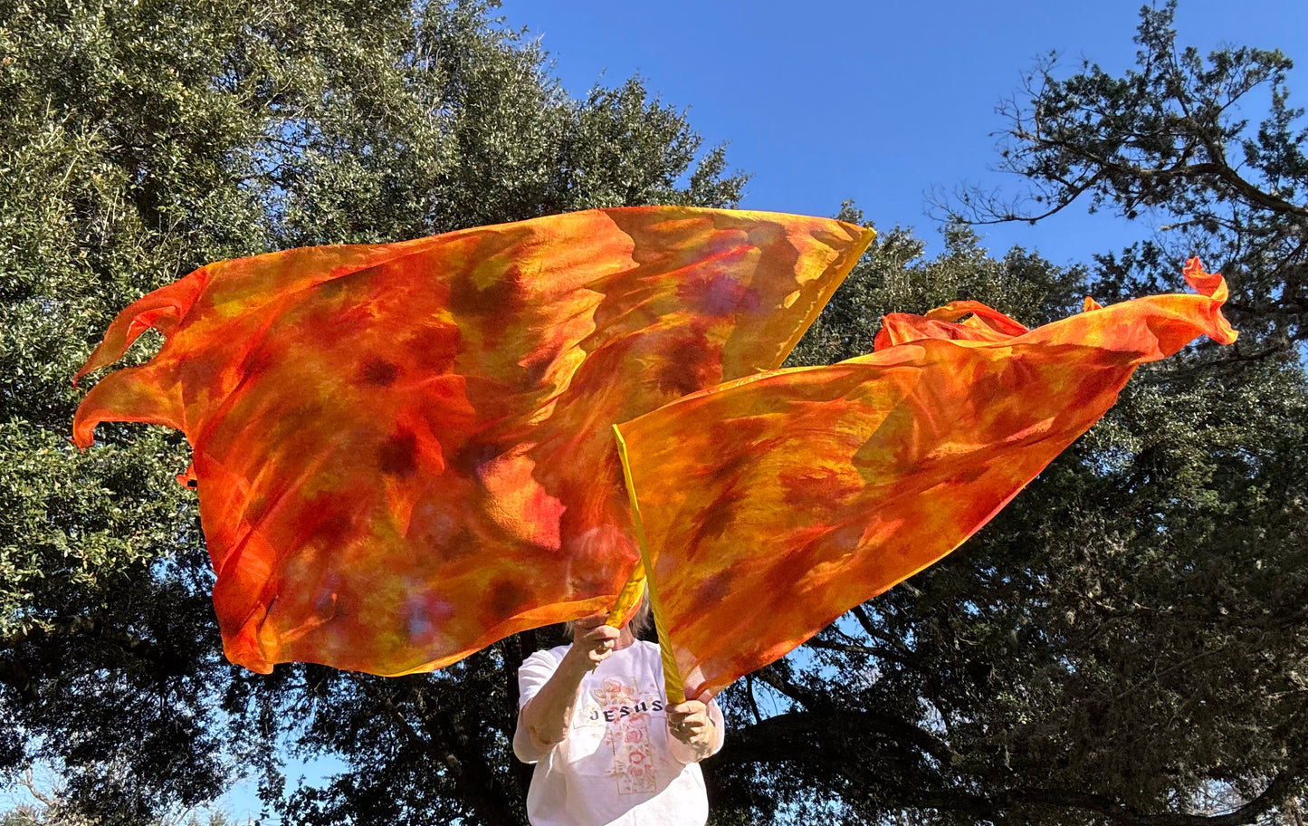 Silk Fire Worship Dance Praise Flag