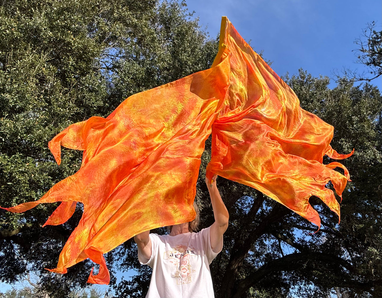 Silk Fire Worship Dance Praise Flag