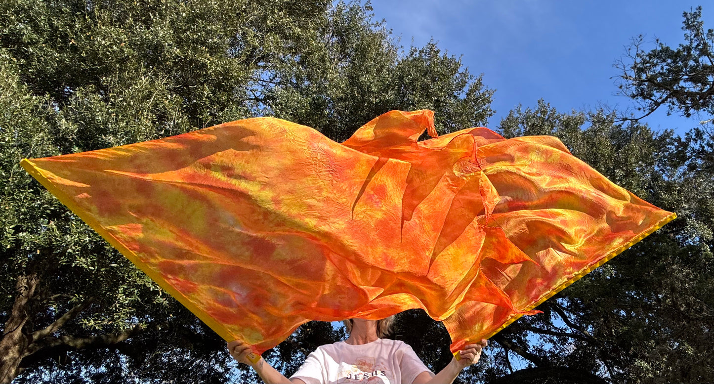 Silk Fire Worship Dance Praise Flag