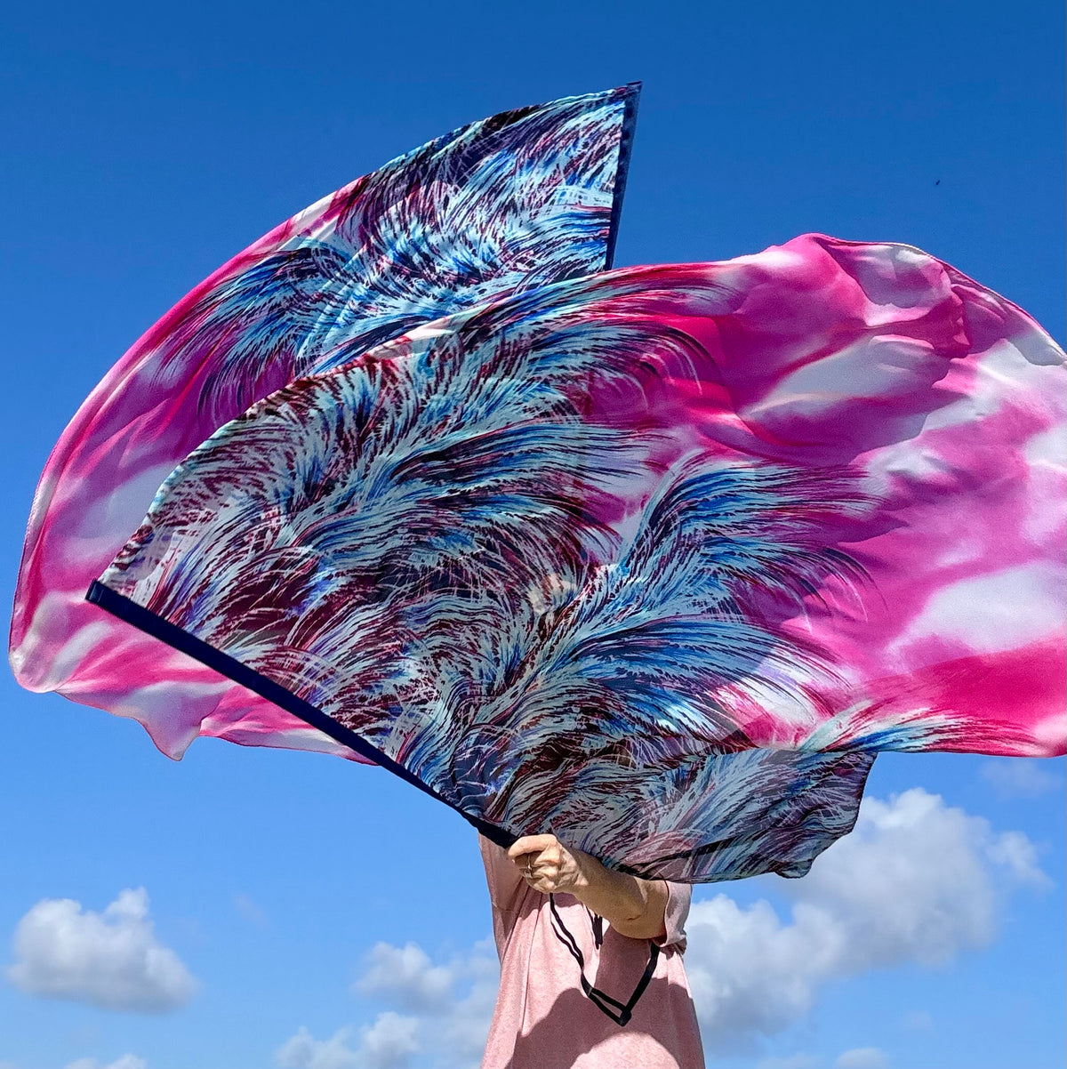 Beneath His Wings Worship Praise Dance Flags Large