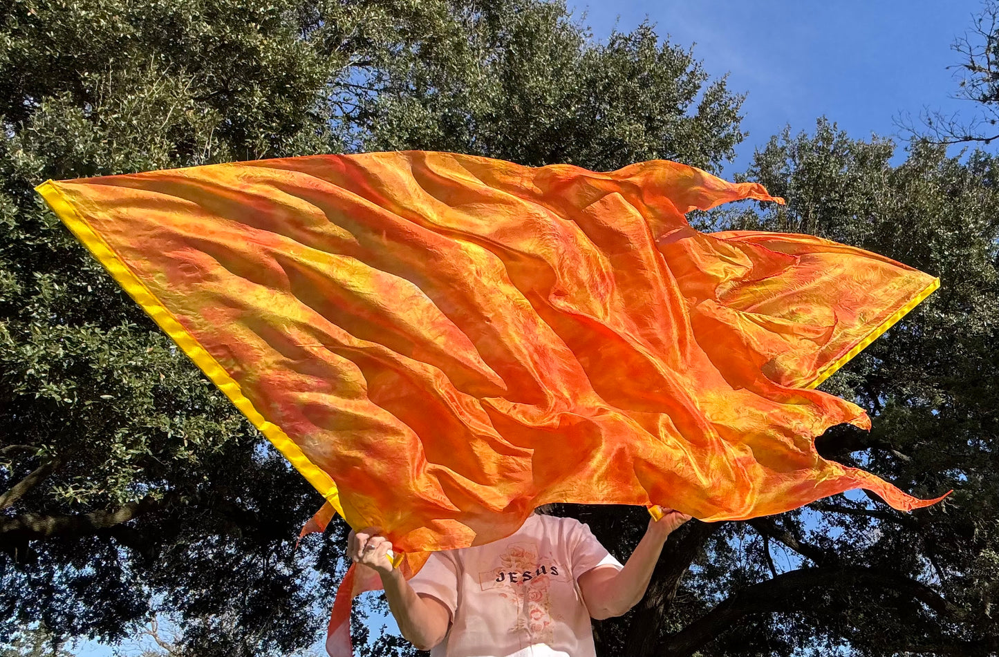 Silk Fire Worship Dance Praise Flag