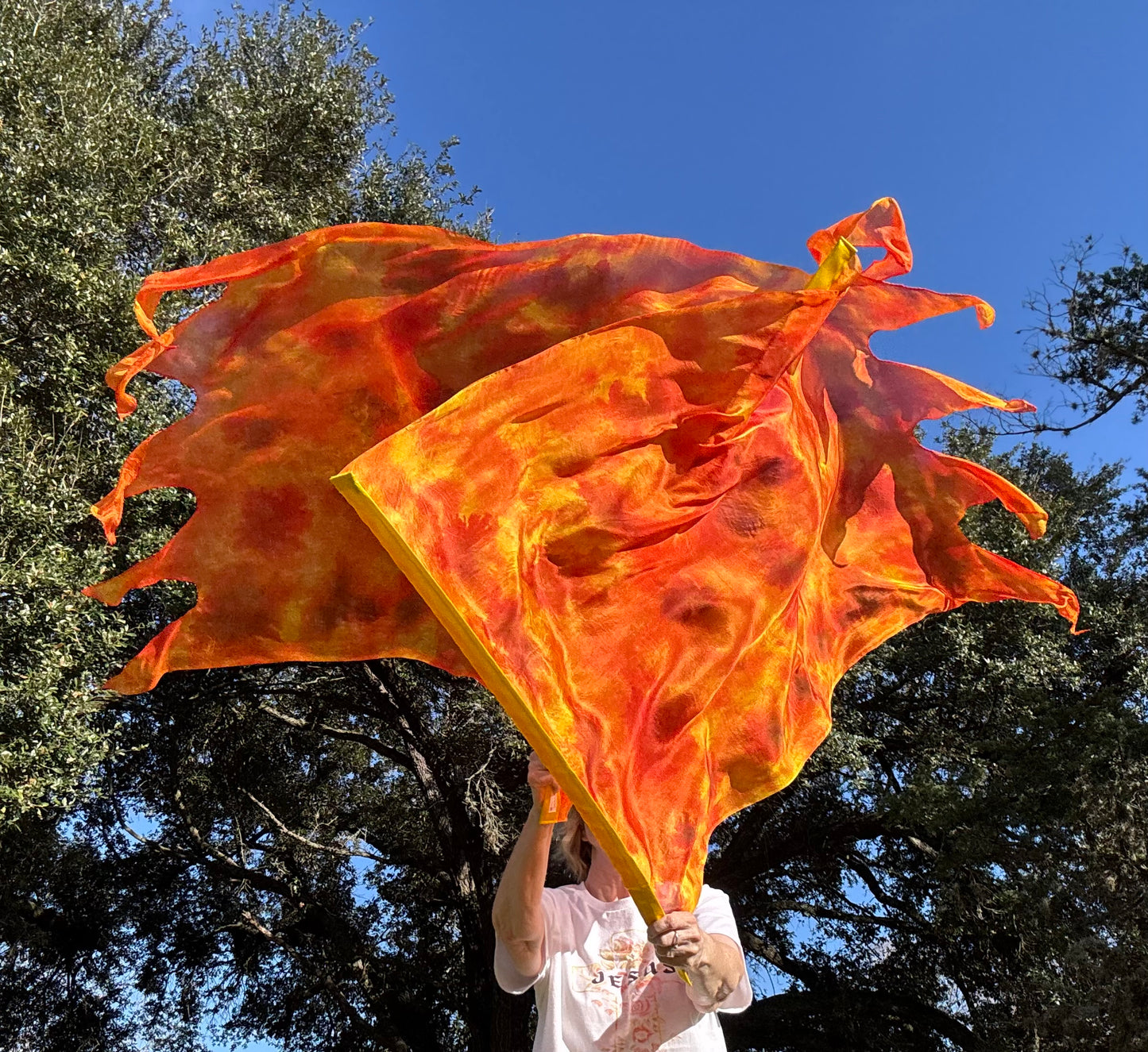 Silk Fire Worship Dance Praise Flag