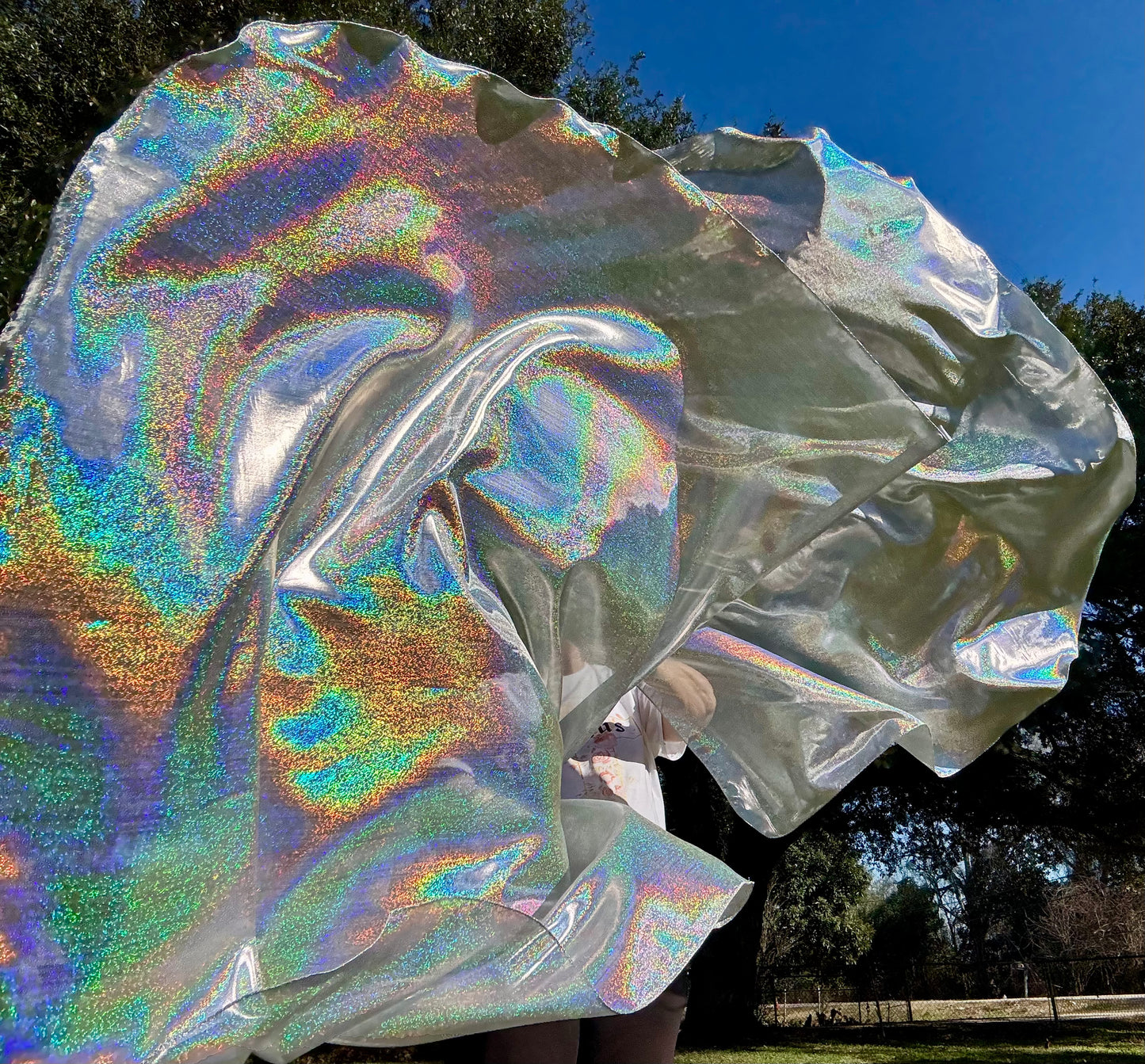 Flashing Sword (Holographic) Worship Praise Dance Flags (Large)