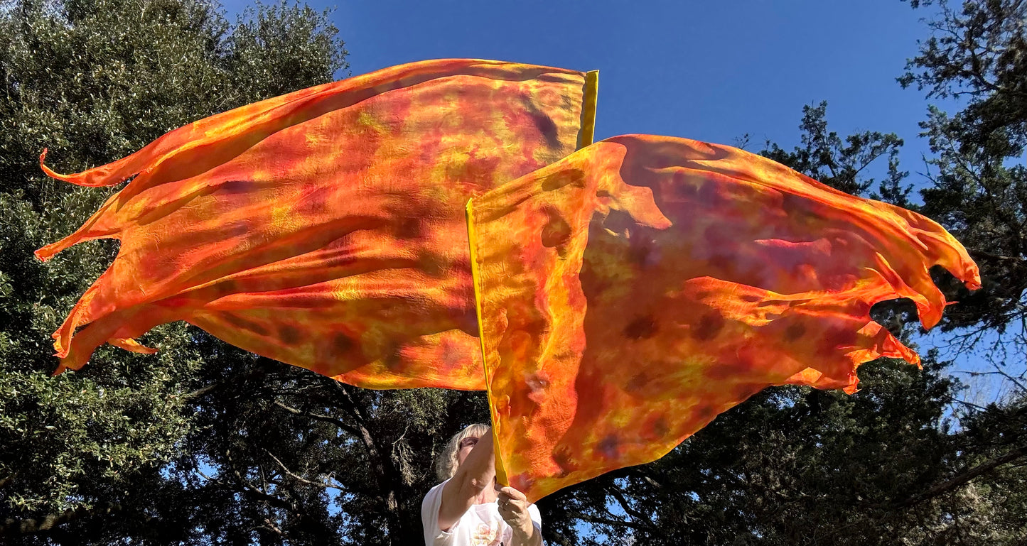 Silk Fire Worship Dance Praise Flag