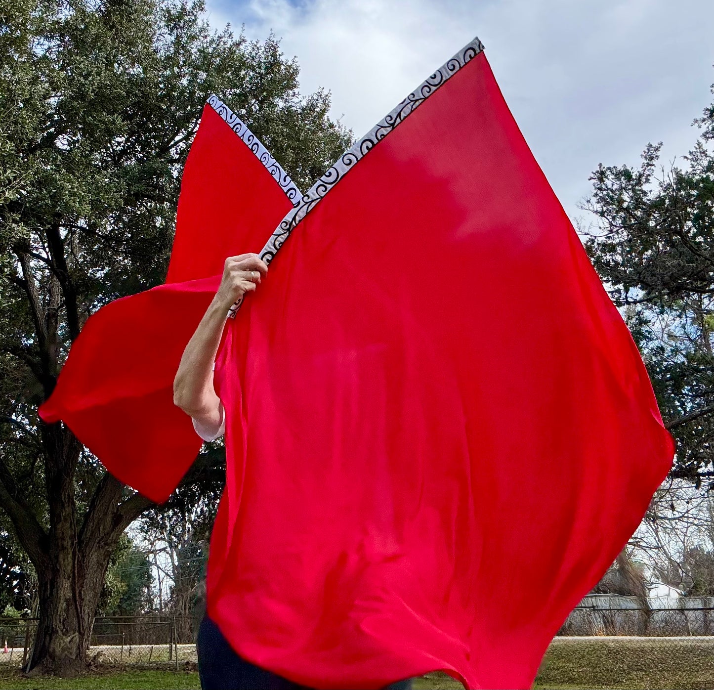 Red Worship Praise Dance Flags (Medium)