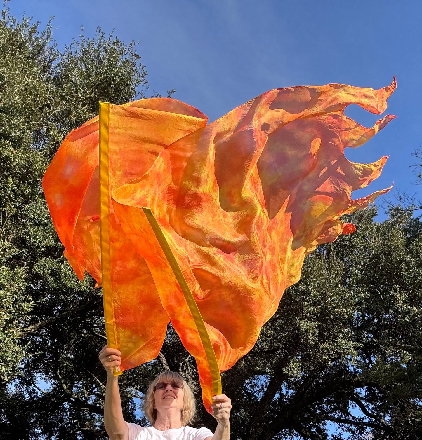 Silk Fire Worship Dance Praise Flag
