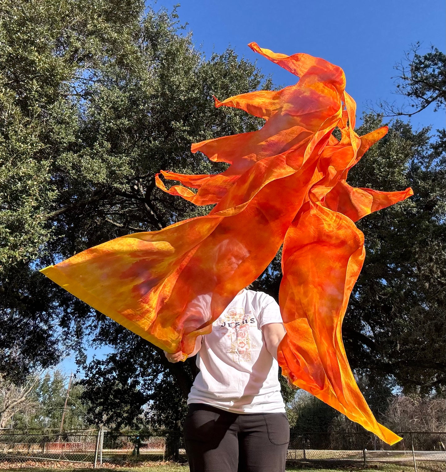 Silk Fire Worship Dance Praise Flag