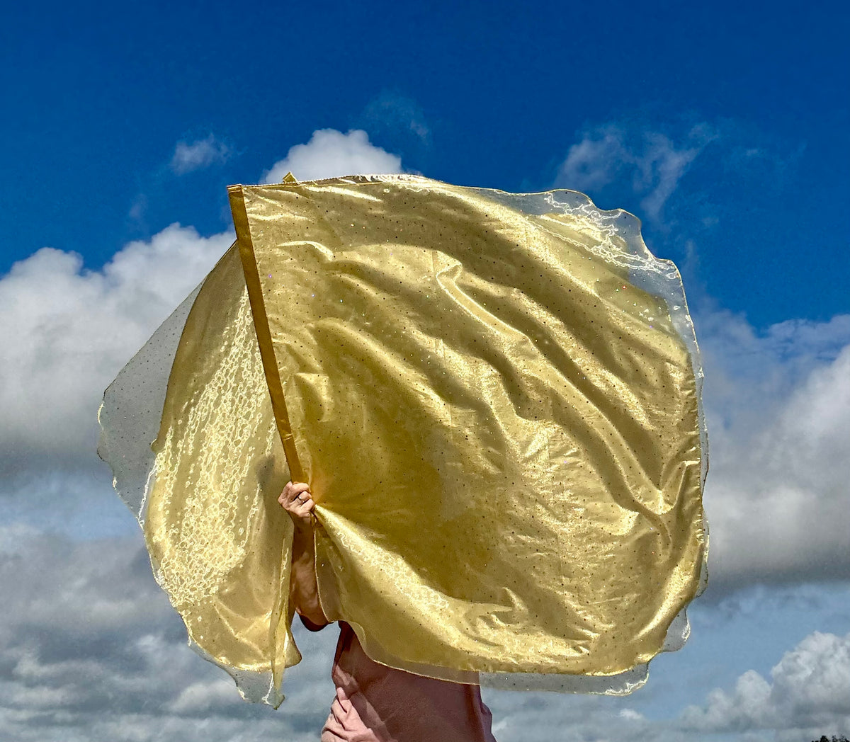 Glory Worship Praise Dance Flags DOUBLE LAYER (Medium)