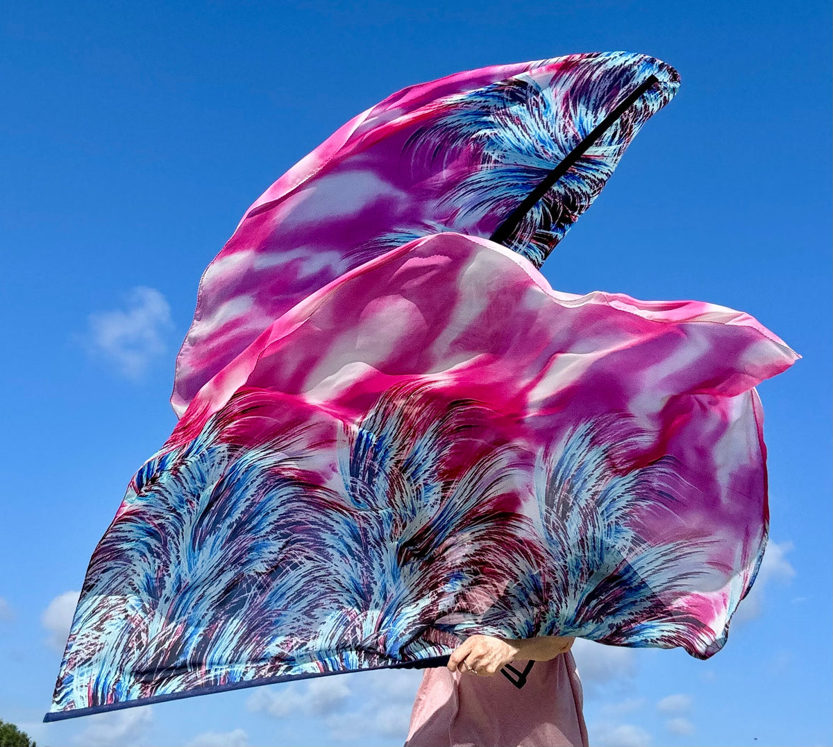 Beneath His Wings Worship Praise Dance Flags Large