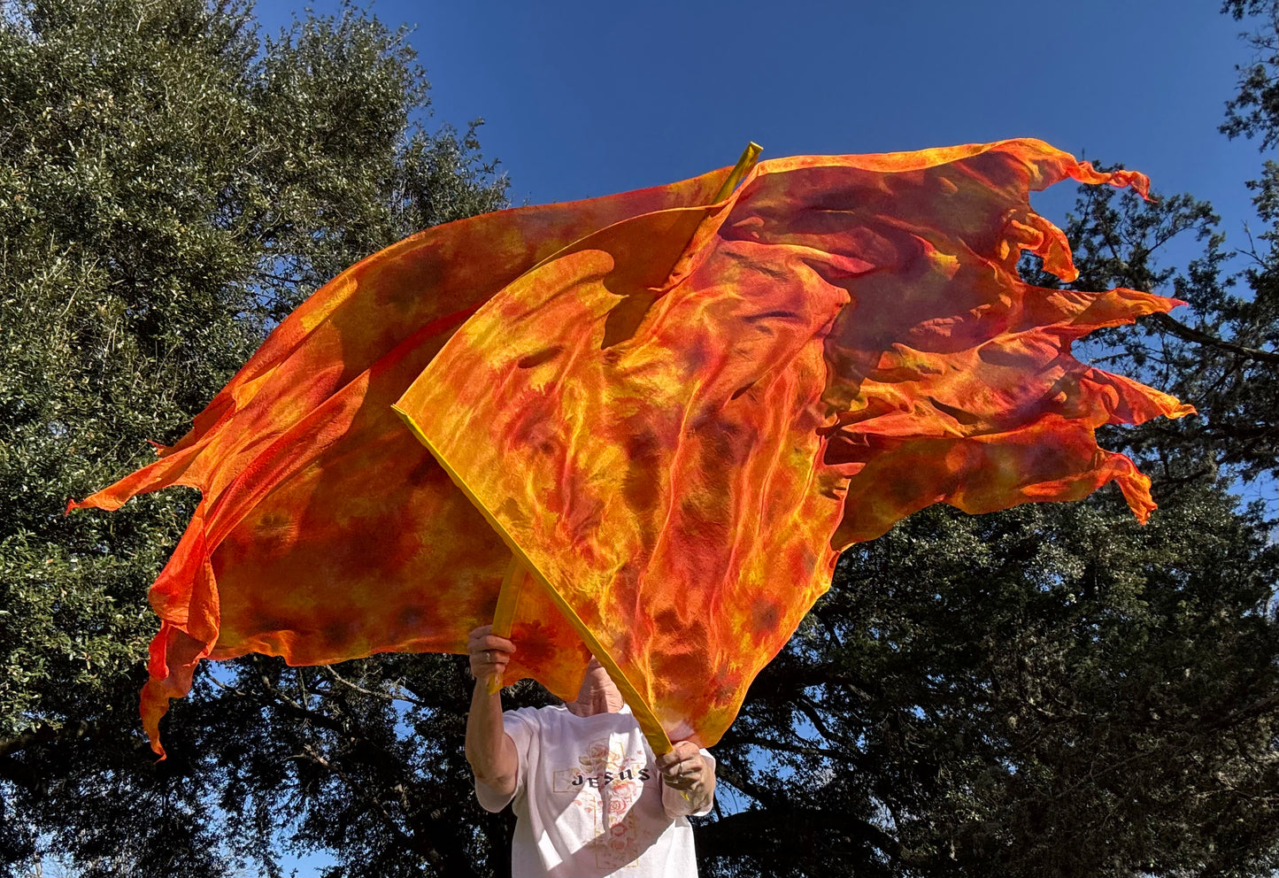 Silk Fire Worship Dance Praise Flag