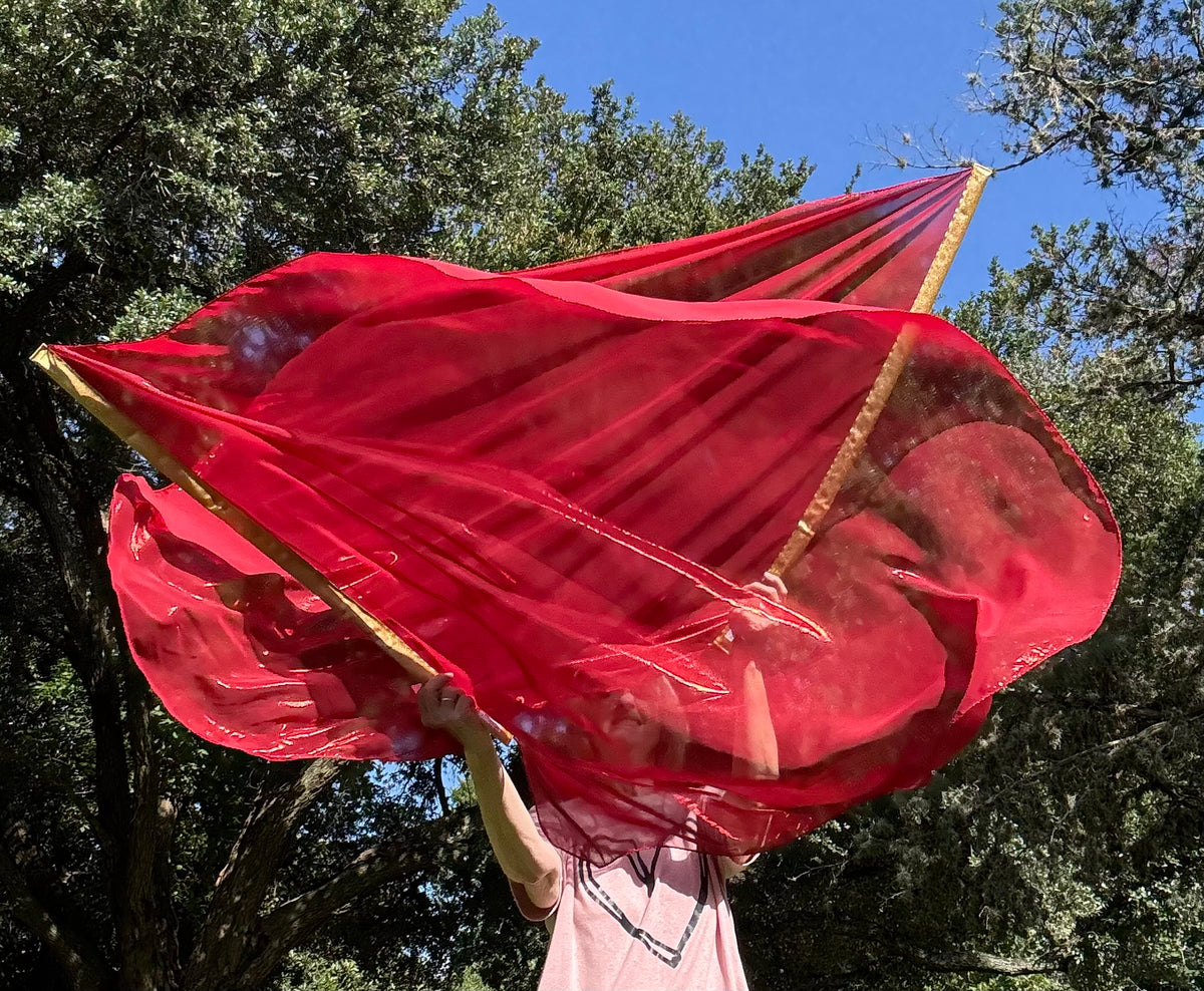 Red Worship Dance Praise Flag (Large)