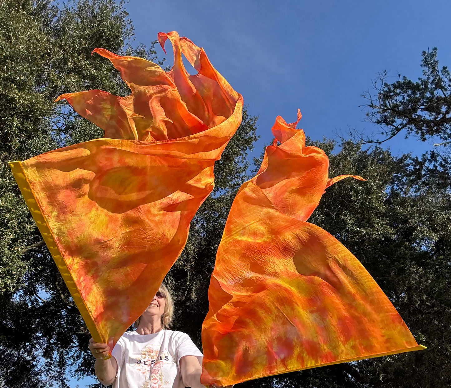 Silk Fire Worship Dance Praise Flag